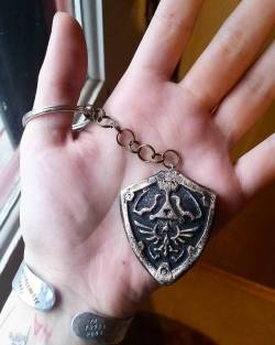 Legend of Zelda shield key chain  #loz #legendofzelda #shield #keychain #polymerclay #forsale #handmade