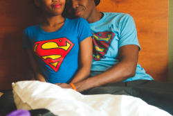 blackandinlove:  jaseminedenise:  Because you have to rep his favorite super hero.  Follow here for more beautiful black love! 