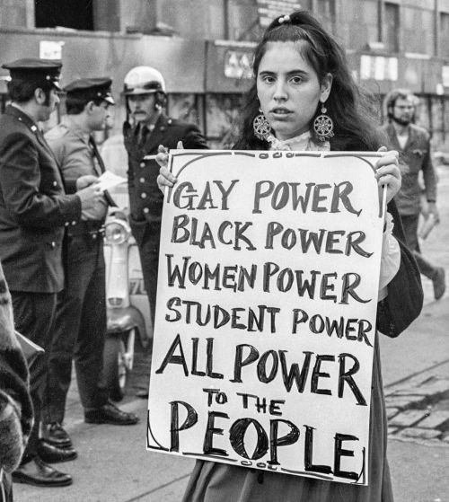 electripipedream:Gay Liberation Front member, New York University, New York City, September 1970
