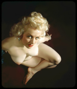 burleskateer:  Dixie Evans        (aka. Mary Lee Evans)     aka. “The Marilyn Monroe of Burlesque”.. Photographed by  —  George K. Mann 