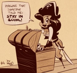 Inktober - Day 6 - Pirate Girl Life AdviceNewgrounds Twitter DeviantArt  Youtube Picarto 