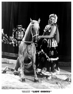    Frances DuBay (and her Educated Stallion) Vintage 50’s-era publicity still promoting a &lsquo;Broadway Roadshow Productions&rsquo; film recording of her: &ldquo;LADY GODIVA&rdquo; act.. The horse was a mare named “Melody Lady”, and disrobed her