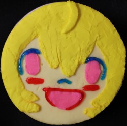 A cheesecake I decorated to look like Haru for Tsuritama&rsquo;s birthday~Haino haino, everybody~