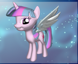 Not sure I captured the leer correctly… Oh well, at least the wings turned out alright. 3D Pony Creator experiment deemed a success. &mdash;&mdash;&ndash; So awesome~! We have transcended the second dimension.