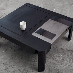 frickyeah1990s:  my apartment could use a floppy disk coffee table. 