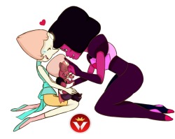 winshard:  Sardonyx: Mom! Mom! Look what I can do! Have some Pearlnet and Baby Sardonyx &lt;3 awww~ &lt;3 This was a drawing request from Feckless Records on Youtube a long long time ago, and i finally decided to draw it~ + I animated a little Baby