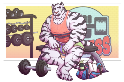 chocofoxcolin: 90s Gym tiger  just something for my friend  yinhuo who supports me a lot in the past months, thanks a lot amigo                      http://www.furaffinity.net/view/24632901/ 