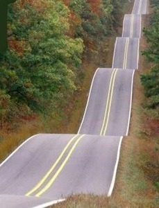 mrbear215:  sixpenceee:  This is the Roller Coaster highway located in Tulsa, Oklahoma.The technical name of this road is “County Road NS 366.” It’s one mile west of “Old Highway 56, and about 1.5 miles west of State Highway 56, just north of