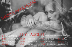 theresamanchester:  You’ve seen the itinerary, now see the dates!! theresamanchester.model@gmail.com www.theresamanchester.com July 6-7 Indiana, Dayton/Columbus 8-10 Pittsburgh 11-17 Baltimore/DC 18-20 Virginia 21-24 Raleigh 24-26 Greensboro 27-29