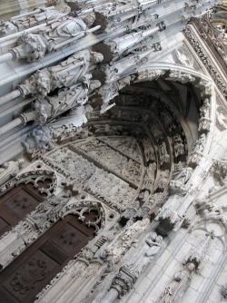 sirgerald12th:  Kathedrale St. Peter, this entrance was built between 1385-1415. Regensburg, Germany 
