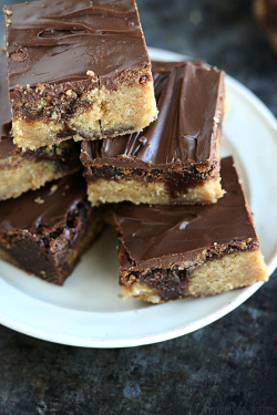 housewifeswag:  verticalfood:  Chocolate Peanut Butter Brownie Bites  get in my mouth 