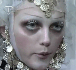 morbid-eleganza:  deprincessed:  Vlada Roslyakova declares ”I am a frozen Ukrainian princess” backstage at John Galliano F/W 2009  Fucking badass.