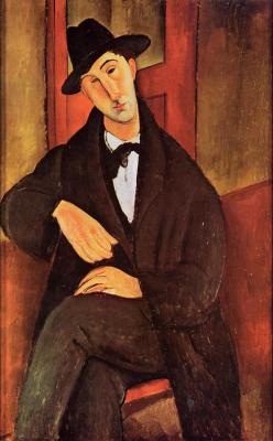 artist-modigliani:  Portrait of Mario Varvogli, 1919, Amedeo ModiglianiMedium: oil,canvashttps://www.wikiart.org/en/amedeo-modigliani/portrait-of-mario-varvogli