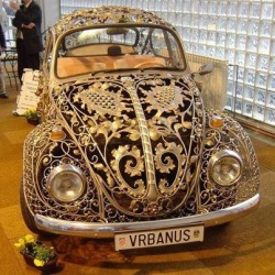 Radical (Croatian metal workers who normally create gates recently showed off their impressive skills by constructing a replica VW Beetle out of wrought iron)