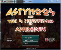 Astynoos &amp; the 4 priestesses of Aphrodite has been released !Download the beta : https://mega.co.nz/#!SRJQCZbI!CZbJ88u0ivXUEAyqjwq1rQeHacYkHmpBXpGPIdlfyZo &ndash; This game is the reason why I&rsquo;m been out of tumblr these last months. This is