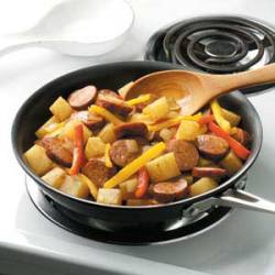 in-my-mouth:  Polish Sausage and Veggies