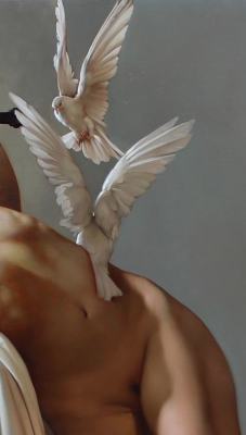 angelihabitant:  Roberto Ferri: “Il Canto Della Vergine (The Hand of the Virgin)” (Detail), Oil on Canvas, 100 x 140 cm. 2015 
