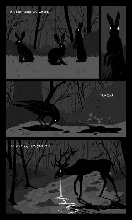 nymika-arts: nymika-arts:   nymika-arts:  The woods are lovely, dark and deep 🍃🍂   Part 2 🍃    I think I accidentally deleted half of this post so here’s part 3 and 4 again lol enjoy 