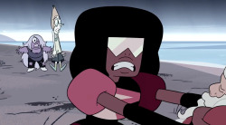 ask-pigpeter:morganzephyr:someone who doesnt know steven universe try and explain whats happeningThe gremlin and the tall garden gnome cannot believe that the Lego Lady is murdering Santa Claus