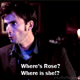 professortennant:  s-tuffoflegend:  Doctor and Rose things → [5/8] Protectiveness   #like the number of times #Rose was just around the corner #or in the loo #or two aisles over at Tesco’s #and the Doctor interrogated some poor shelf stacker #all