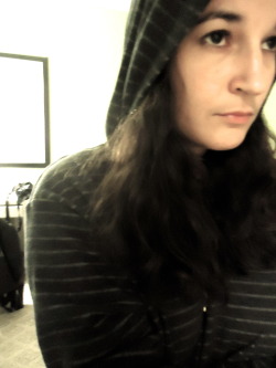 aaaah :) Doing laundry. Someone left a hoodie in my room. Dunno who.  Half the clothes and underwear I have is from people leaving clothes at my house. I get a serious face when I listen to Chelsea Wolfe. 