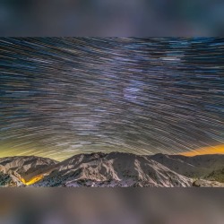 Alborz Mountain Star Trails #nasa #apod #twan #stars #skyscape #bluestars #yellowstars #interstellar #milkyway #galaxy #alborzmountains #southcelestialpole #space #science #astronomy