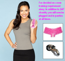 celebrityfemdom:  Naya Rivera advanced chastity training  Best of 2014 repost