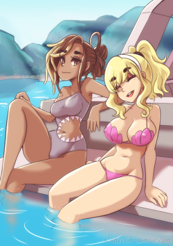 Macchiato and Calisson chilling out together &lt;3Hope you all like it @ v @ Check me out on PatreonOr look at my Gumroad! 