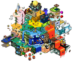 popsiclegun:  Mario &amp; Luigi Superstar Saga, Yoshi’s Island, Super Mario Bros. 3, and Super Mario world made into isometric landscapes by various artists. Info on the project and artists as well as more collaborations - HERE 