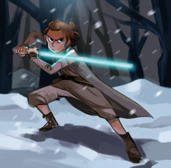 chiumonster:  REY IS SO GREAT!! and HUGE thanks to the incredible @vinceaparo for helping block in the bg and lighting–it made such a difference!! :’D  