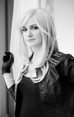 thecrippledmuse:  A couple solo shots of my silly mostly closet Black Canary cosplay from MomoCon. I’m kinda in love with the black and white ones. Oh, and my butt. That too. All photos by the amazing KungFuFish Photos.