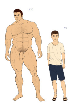 hiimserix: A Height chart I drew to show Mikaihail and Caleb’s height side by side. The characters are from one of my favorite stories right now,The Alpha Male and Me: http://www.nifty.org/nifty/gay/adult-youth/the-alpha-male-and-me/ 