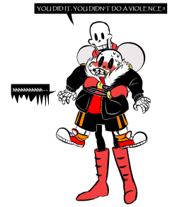 missmariefanart:  More underfell? okie doke.Papyrus is so proud!U!Sans is unused to his brother praising him and his brain ceases to function.