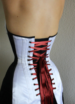 straitlaceddame: straitlaceddame:   Corset laces made by an individual who laces up every day. Yes, I’m now offering double-faced satin ribbon corset laces!  Corset laces are cut to your desired size (by yard), then sealed to prevent fraying and tipped