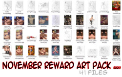                                                                                                              November reward art pack has 41 files of awesome lewd art! :O  Become my Patreon to receive