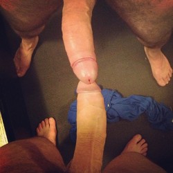 hirsutehypersex:  #cocks #bf #teambigcock #teamInches #instagay me and my mans big cocks
