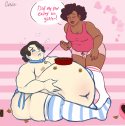 the-goddess-of-cupcakes:  “I hope you have room for the cake I just finished baking, I know how much you love chocolate~”@undercover-feedee     ( ✧≖ ͜ʖ≖)    