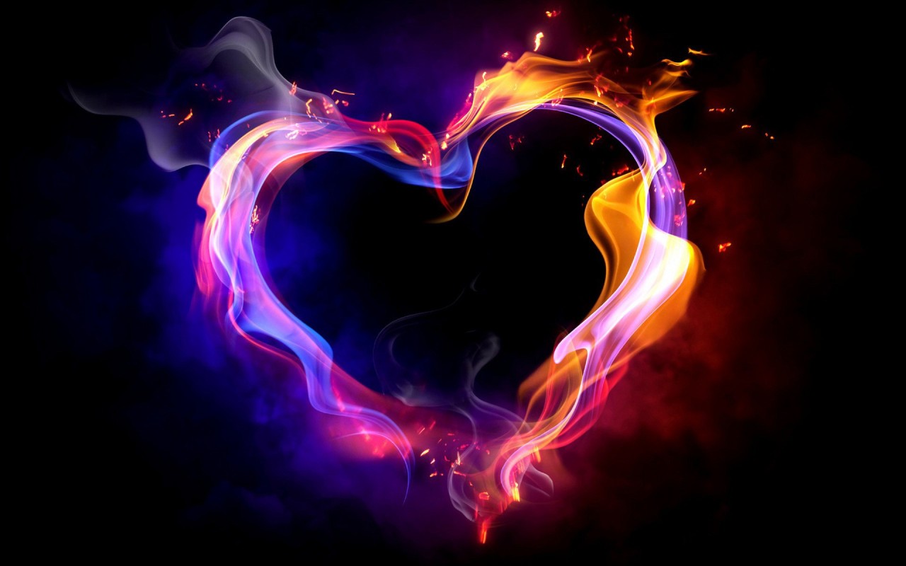 Abstract fire heart