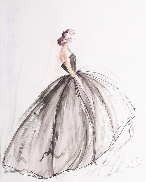Drawing fashion sketches dresses