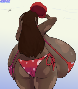 snesflint:Another shot of Tressia in her Polka-dot Bikini. Like she’s some kind of… iunno why does Mario have Polka-dot trunks in Odyssey? What’s that about?