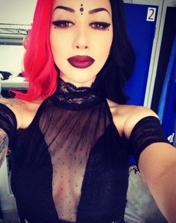 new-years-day-band-lover:  Ash last week after getting ready for the Kerrang! Awards