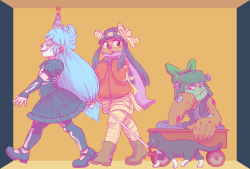 fiddlearts:  Loli halloween squad (with Ribbon and Kiki)  Best.