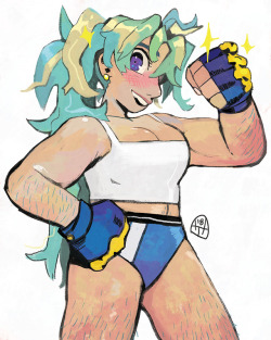 heytherechief:  Cute fighter gal for cutiesaturday! Hope this cute fight girl helps punch away any negativity bogging you down &lt;3  And ŭ patrons - you can check out the speedpaint of this on my patreon! Hope you guys enjoy!! &lt;3 
