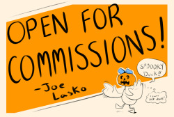 no-lasko: October looms around the corner and so. does. smut duck! October Commissions Officially Open! I’m just about finished with my current commission roster  and I’m ready to start drawing thrills to pay the bills! I’ve got about 27 spots available