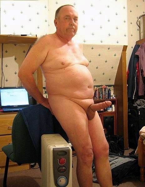 Naked gay grandpa