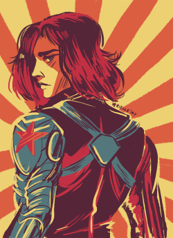 jovaline:  Bucky Barnes/Winter Soldier, palette 15! I loved working with this color combination. Props to MCU for finally giving me a good reason to practice drawing men. 