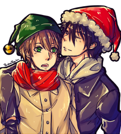 pandorarequiem:  &lsquo;On the thirteenth day of Christmas my fandoms gave to me, two boys heading to a Christmas party&rsquo; 25 days of Christmas 
