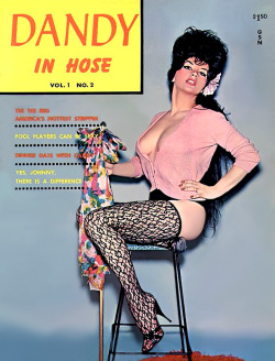 Natasa is featured on the cover of ‘DANDY In Hose’ magazine; a 60’s-era Men&rsquo;s Magazine..