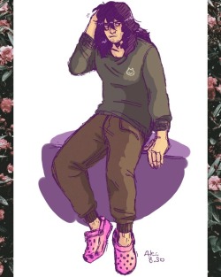 sagelibrary:my boyfriend @crowlios was positively livid at my suggestion that aizawa wears crocs so I drew this for the express purpose of pissing him off further