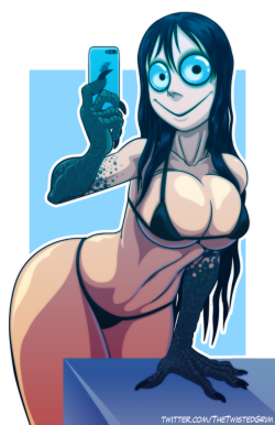 thetwistedgrim:Last time I watched Shadbase streaming on twitch drawing momo. I wanted to give him some love by drawing his momo version.I regret nothingOh damn&hellip;I walked away from the net for a couple days and her meme has grown in power&hellip;